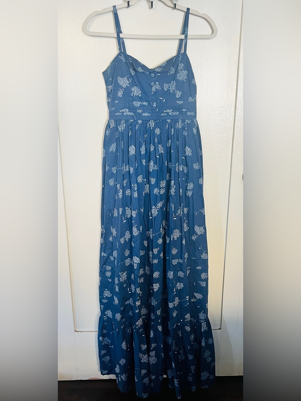 Band Of Outsiders Blue Floral Maxi Sundress
